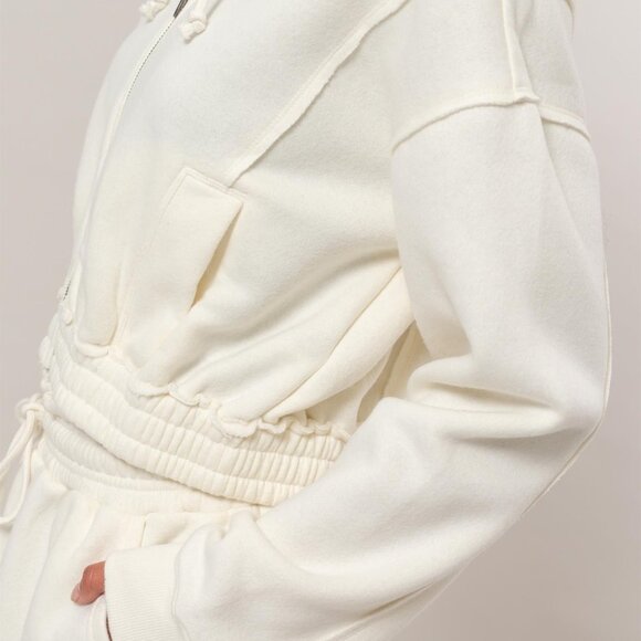 Zip Up Hoodie Jacket With Seam Detailing | CREAM - Picture 3 of 3